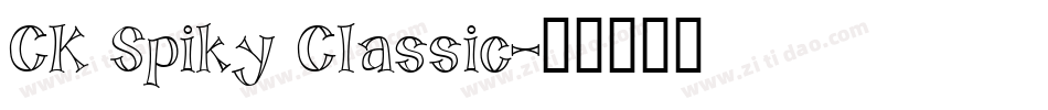 CK Spiky Classic字体转换